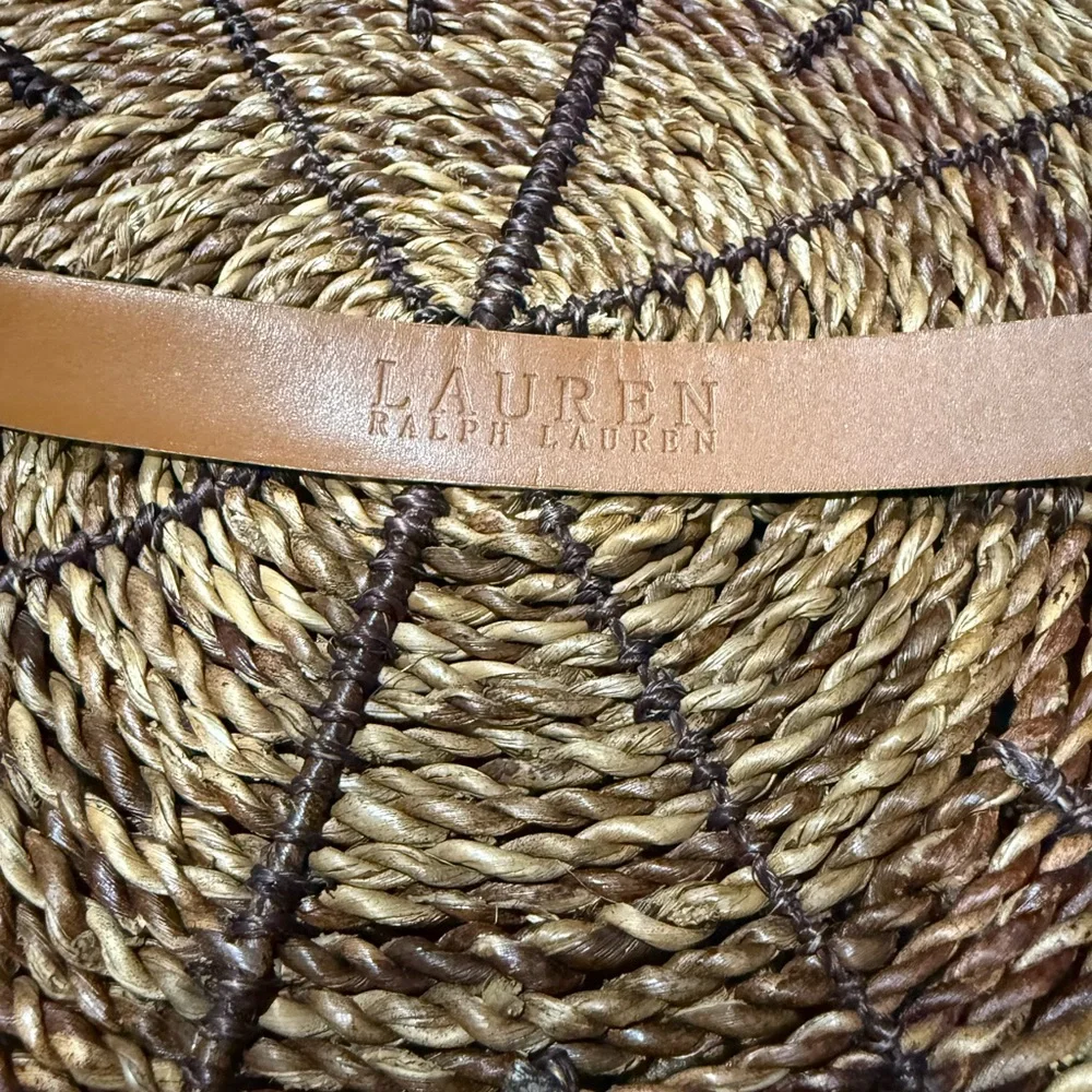 Lauren Ralph Lauren Gold Shimmer Leather Belt L Western‎ Glam 42”