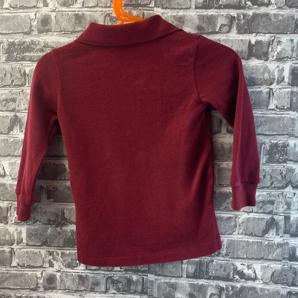 Ralph Lauren Kids Maroon‎ Long Sleeve Polo