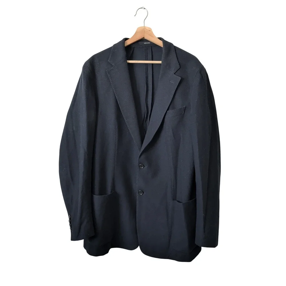 Todd Snyder Navy Blue Cotton Unstructured Sport Coat Blazer 46L Made in Italy