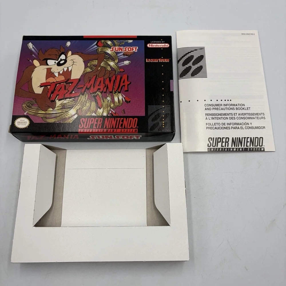 Taz-Mania (Super Nintendo Entertainment‎ System, 1993) Box Only