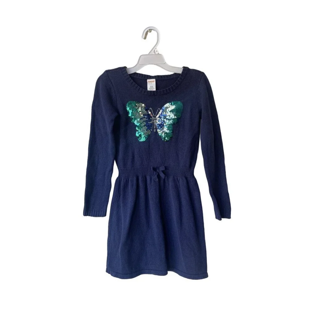 Gymboree‎ Dress Girls Size 7 Sequin Butterfly Long Sleeve Sweater Whimsical