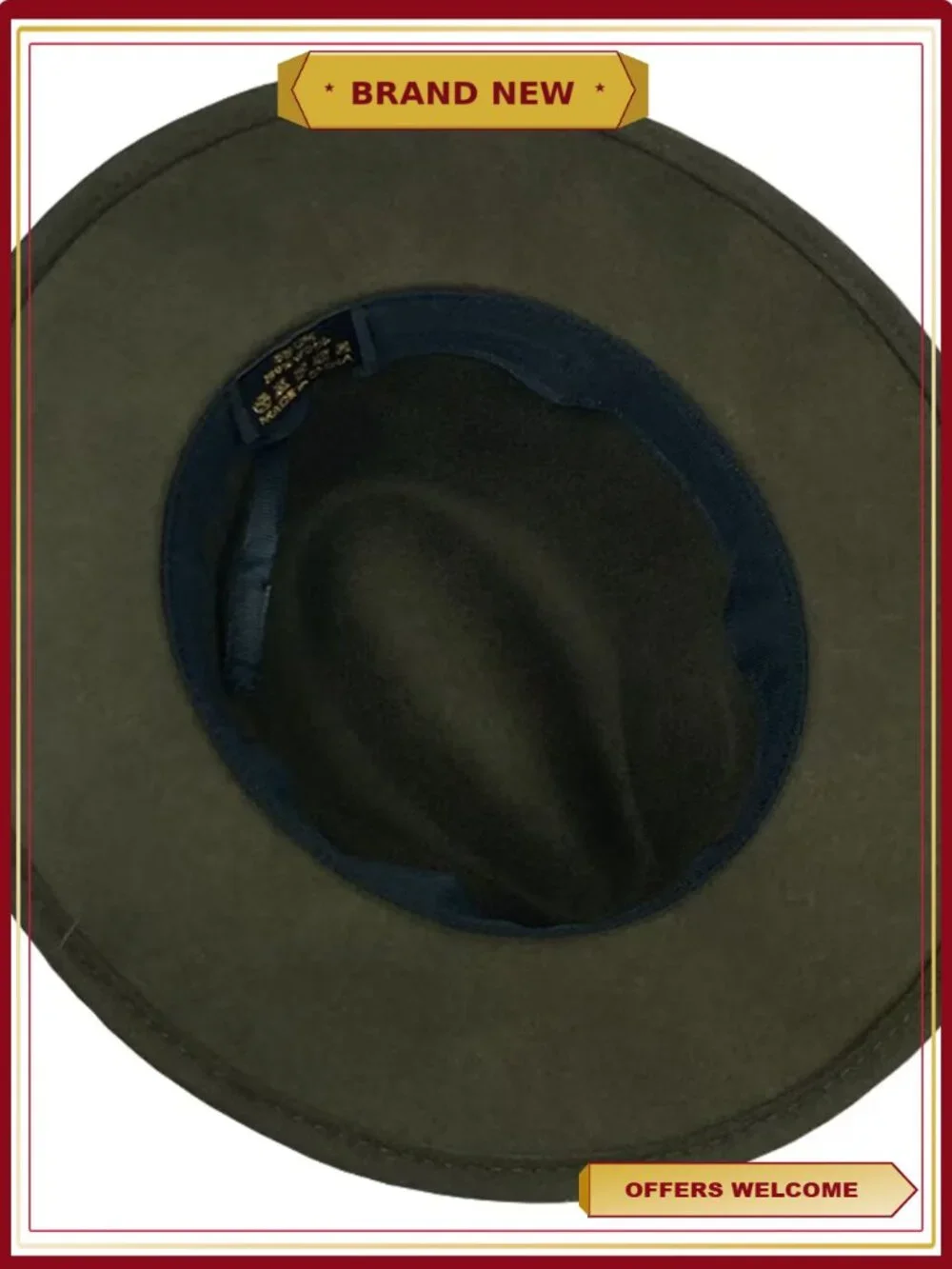 100% Wool Wide Brim Fedora Hat Adjustable Felt Panama Jazz Trilby