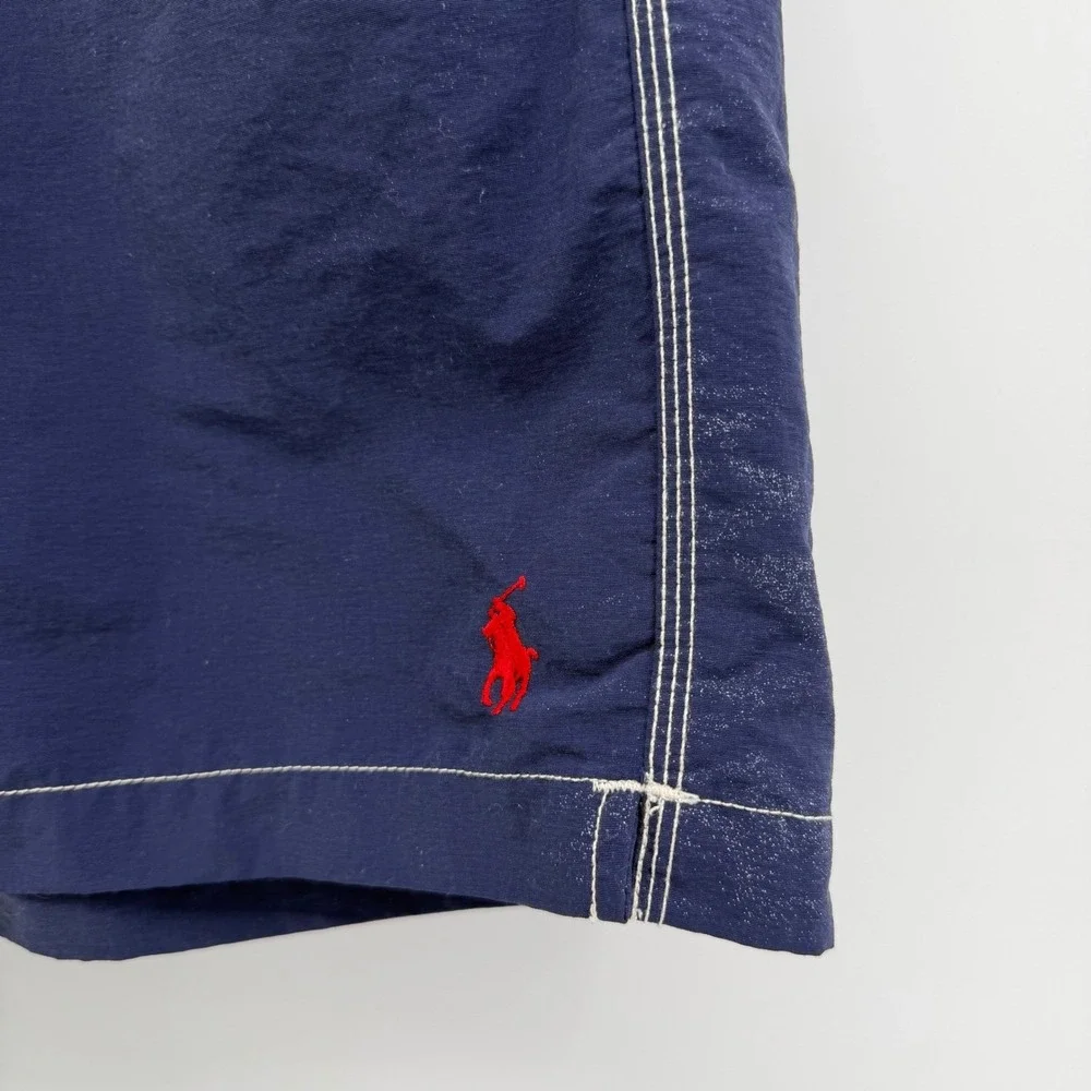 Polo Ralph Lauren Swim Trunks Mens XL Navy Blue‎ Cargo Board Shorts Pony Logo