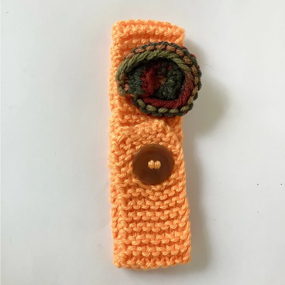 Pet Dog Collar Covers Fall Orange Brown Floral