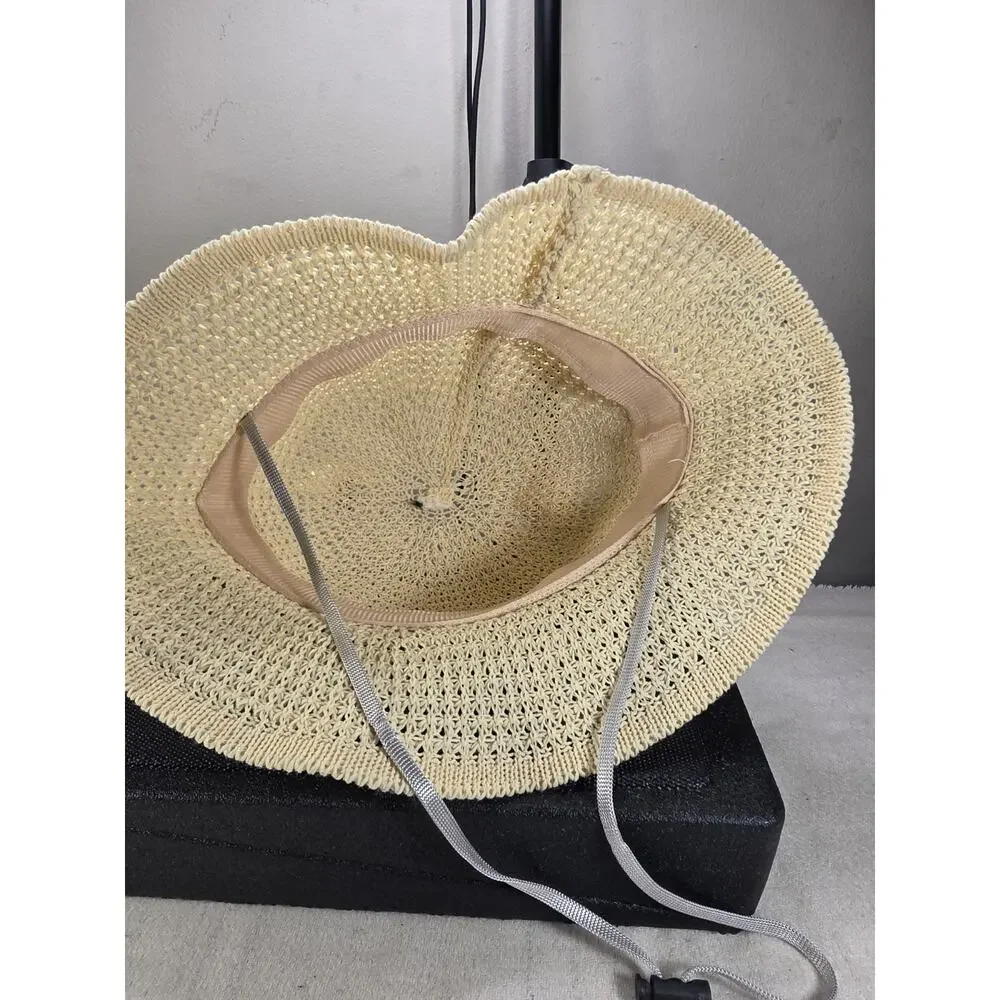 Baby Toddler Bear Bucket Hat Crochet Sun Hat with Ears Paw Beige Adjustable
