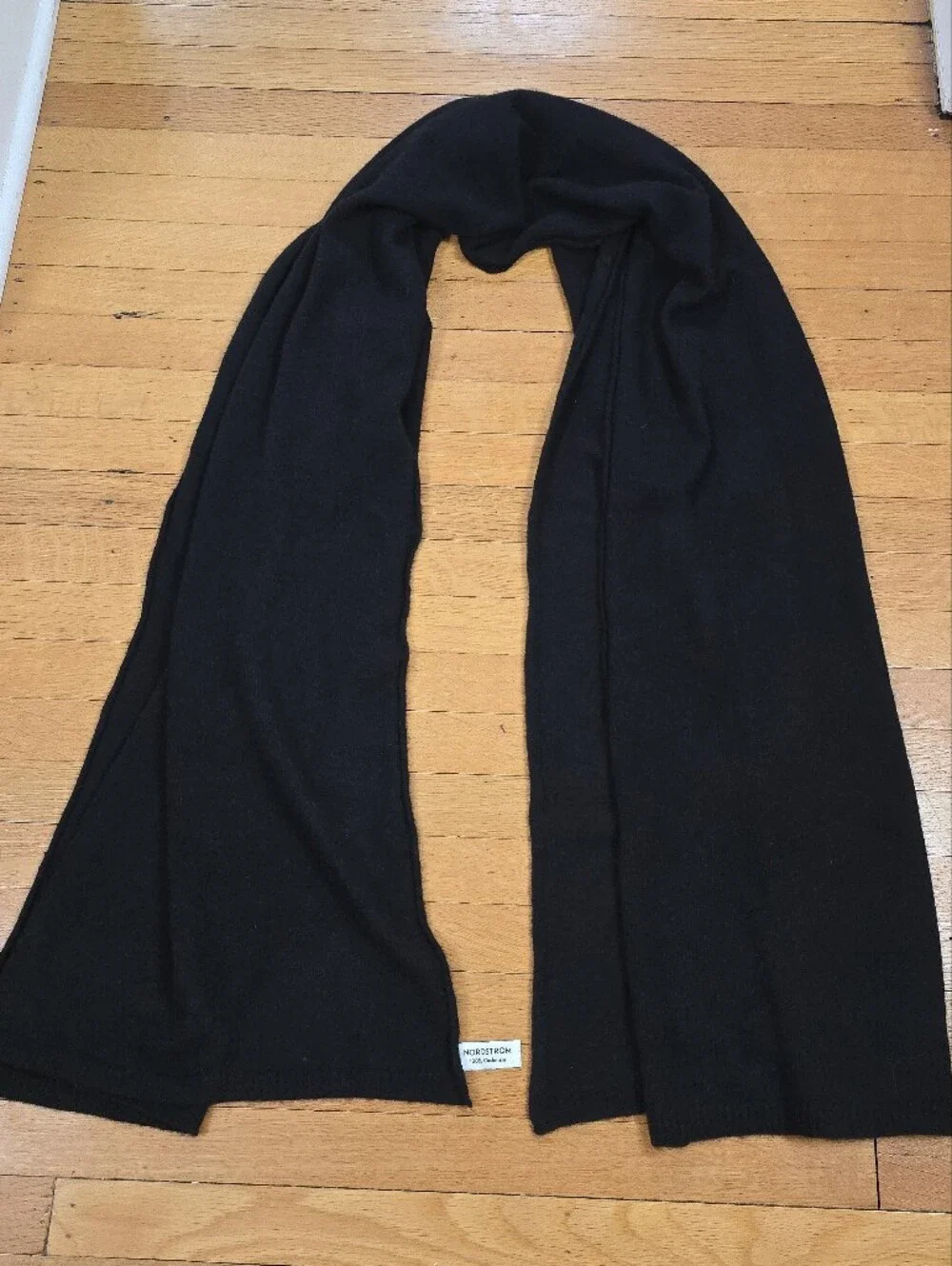 Nordstrom, Cashmere Travel Wrap Scarf, Black, EUC, Women's OS (90
