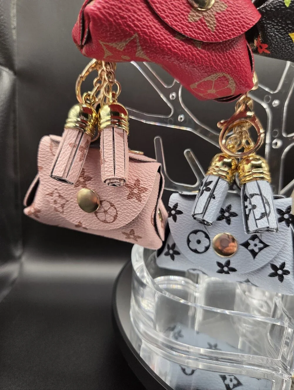 New Novelty Faux Leather Bag Charm / Keychain