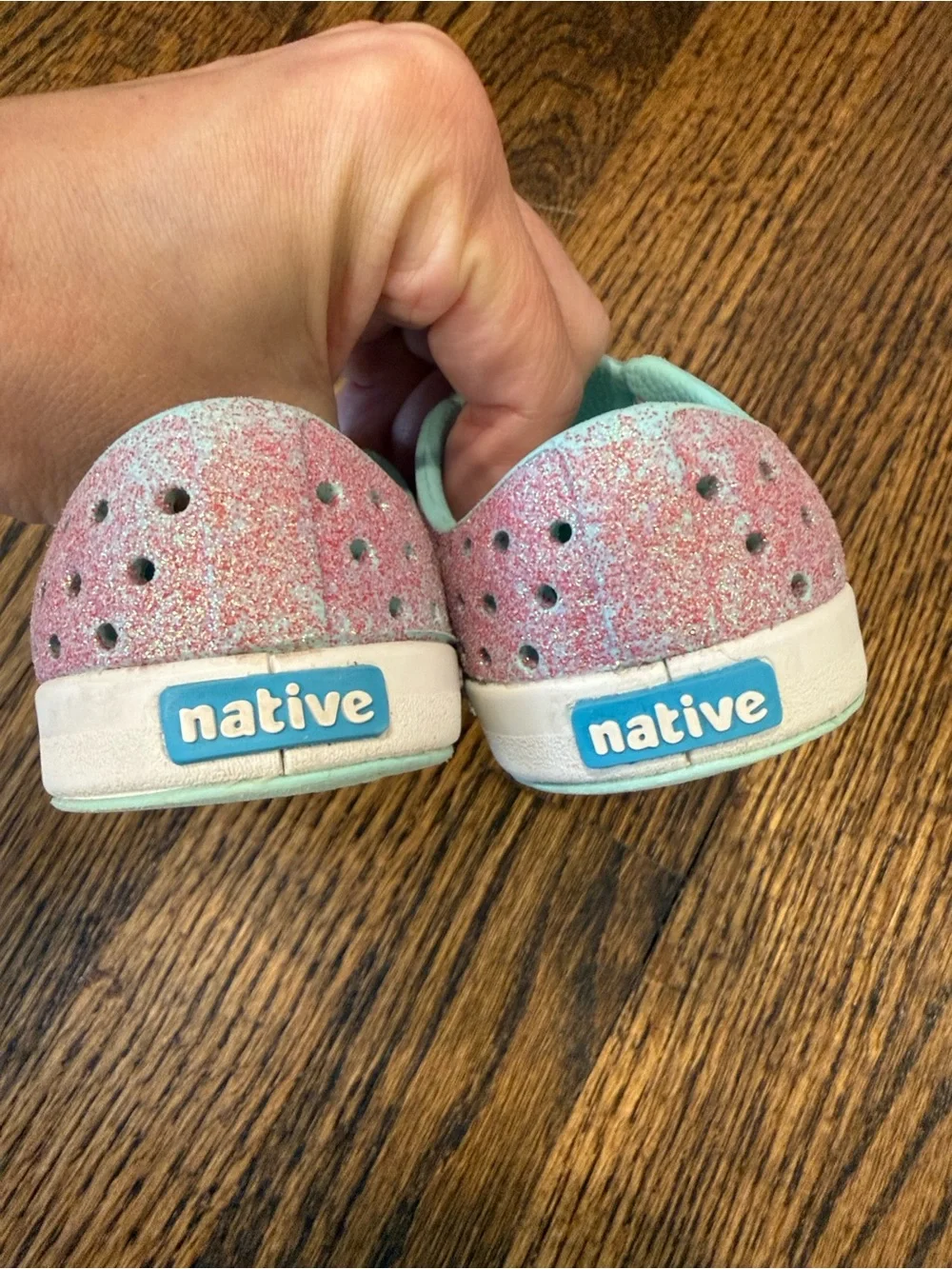 Native Blue & Pink Water Shoes Size 5