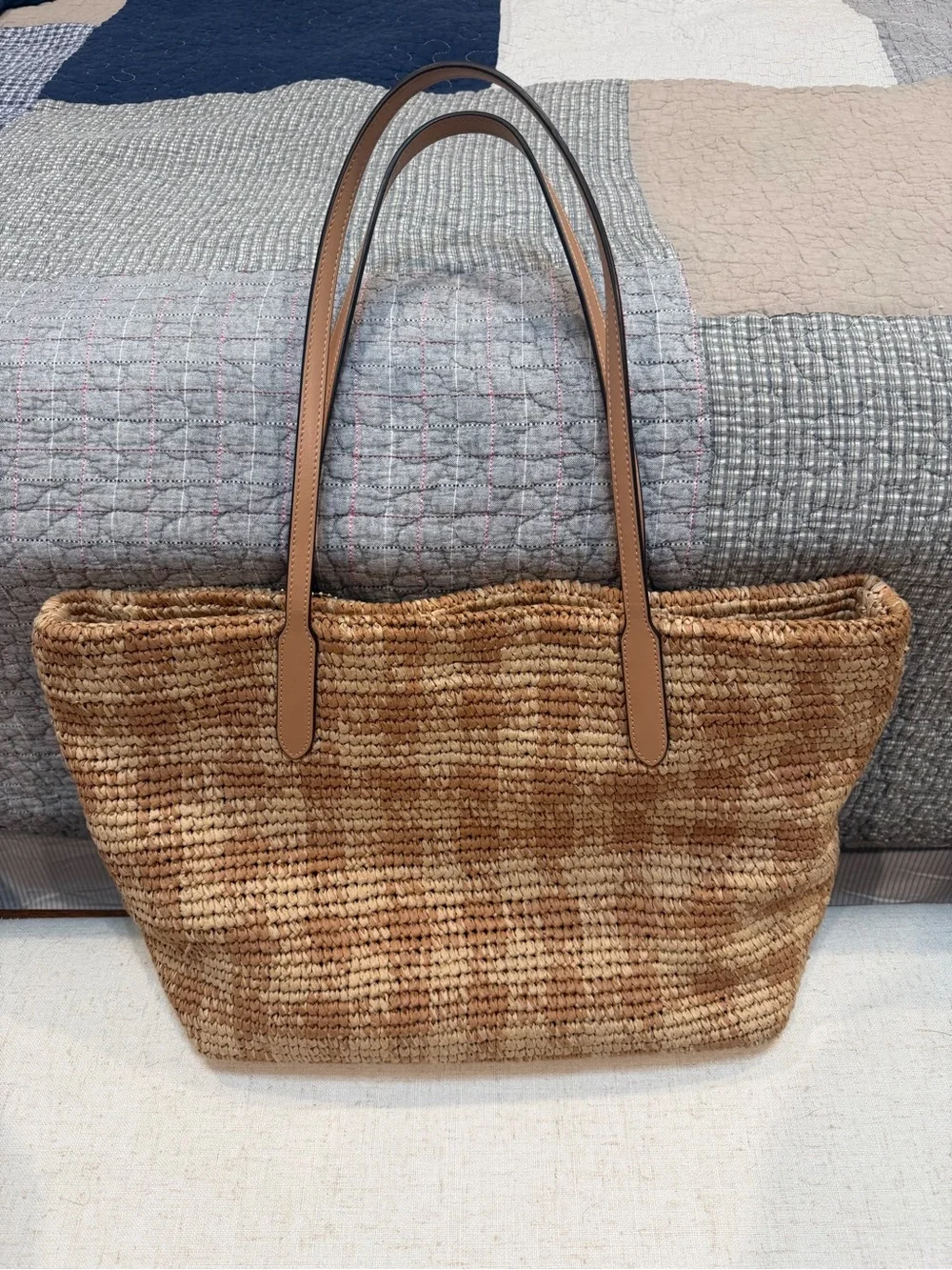 Coach straw woven