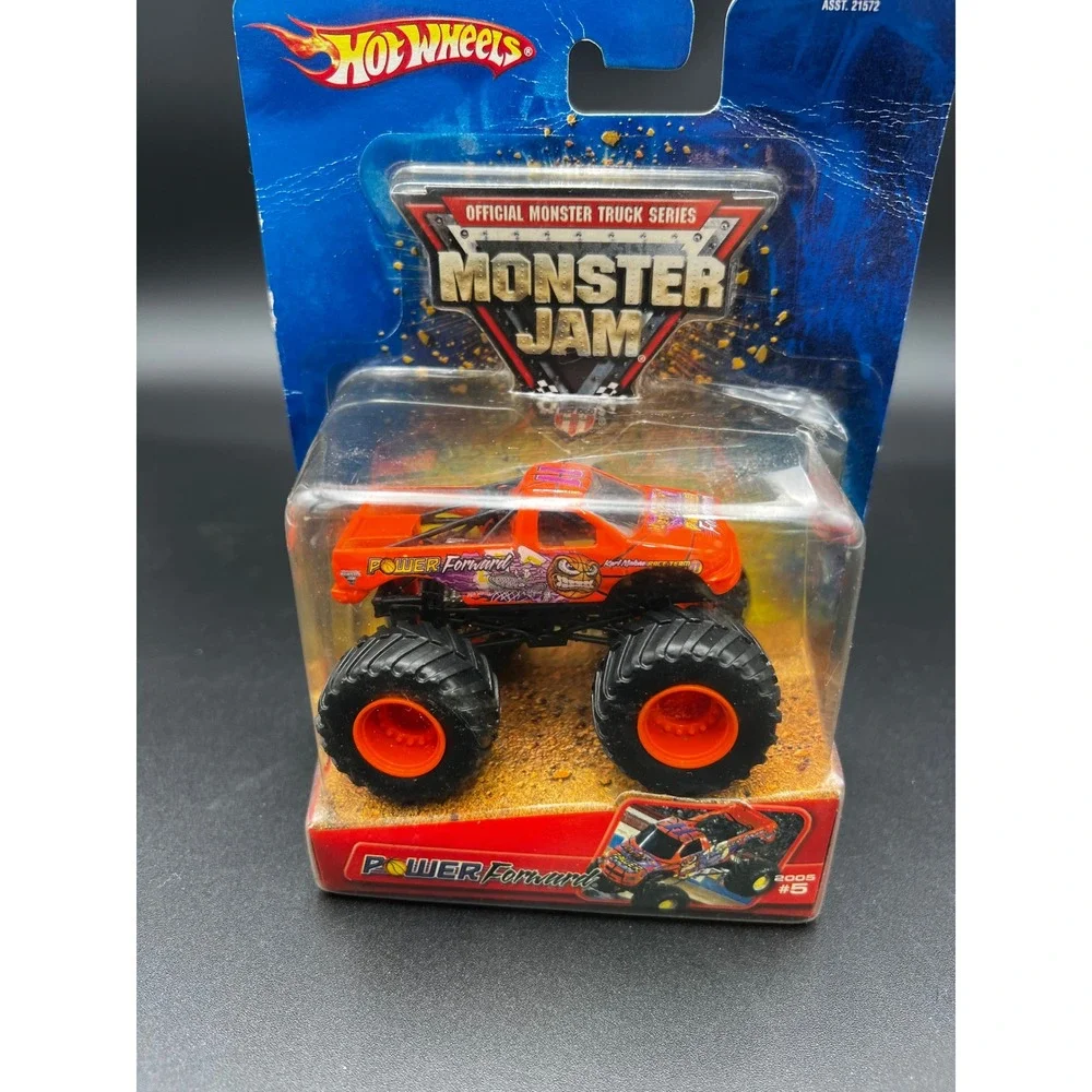 Hot Wheels Monster Jam Power Forward Karl Malone Race Team Orange 1:64 2005 #5