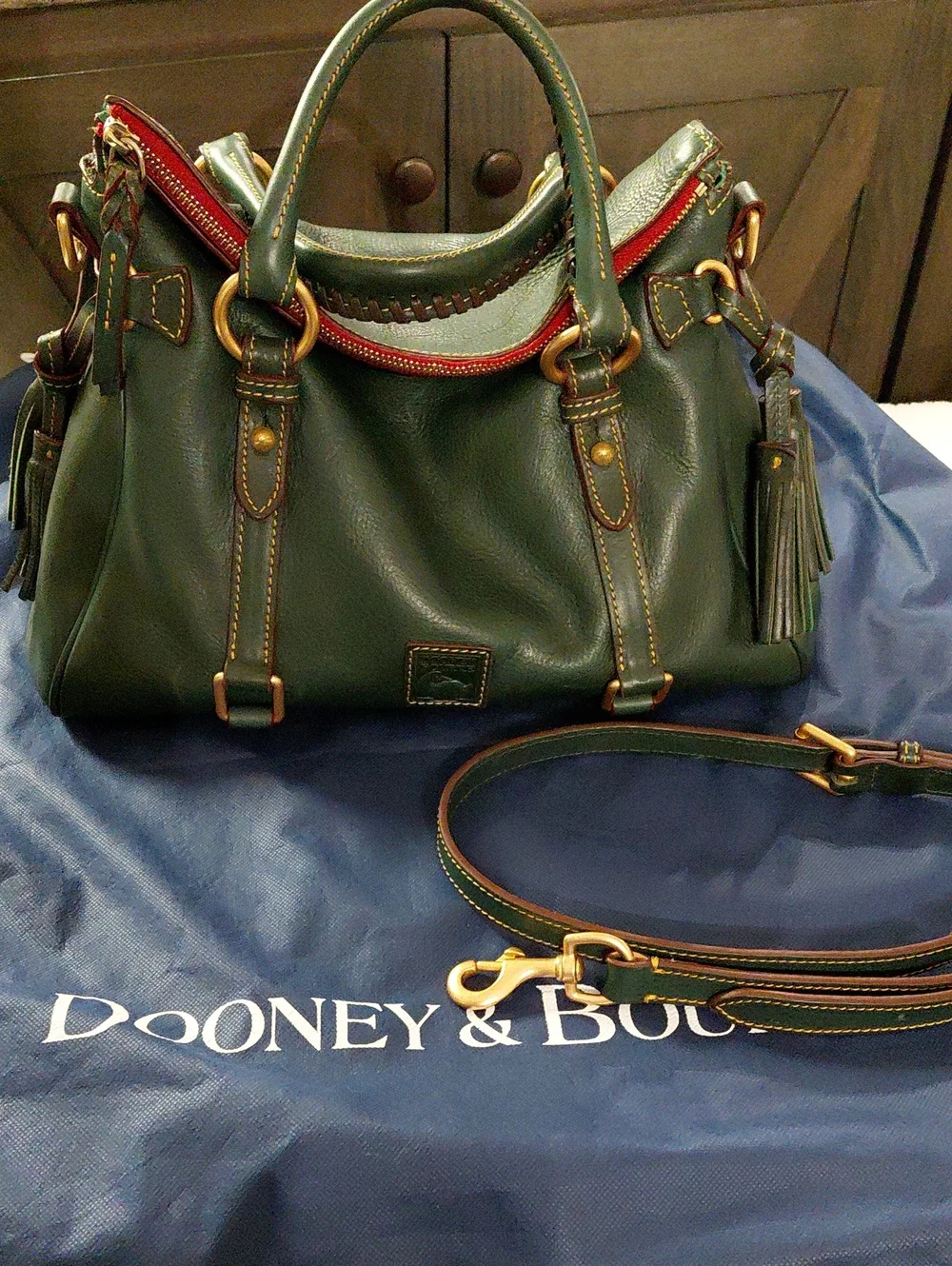 Dooney & Bourke Large Florentine Satchel In Ivy
