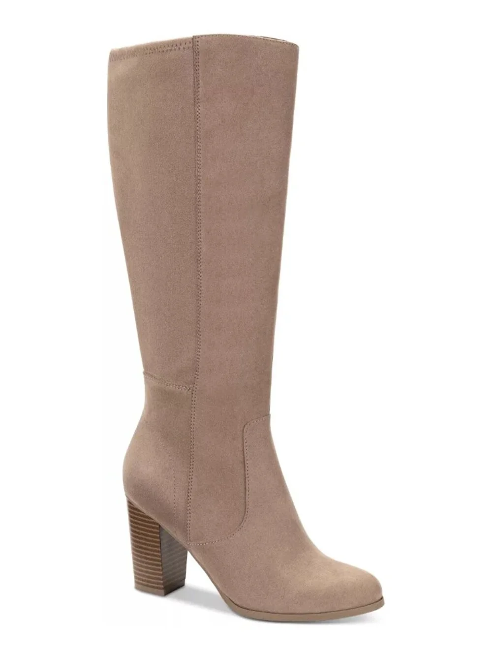 Style & Co Addyy Knee High Dress Boots Tan Micro Size 10 M NWT