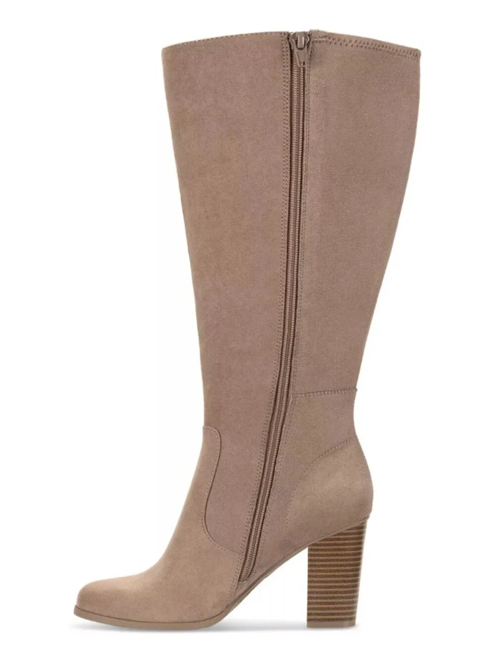 Style & Co Addyy Knee High Dress Boots Tan Micro Size 10 M NWT