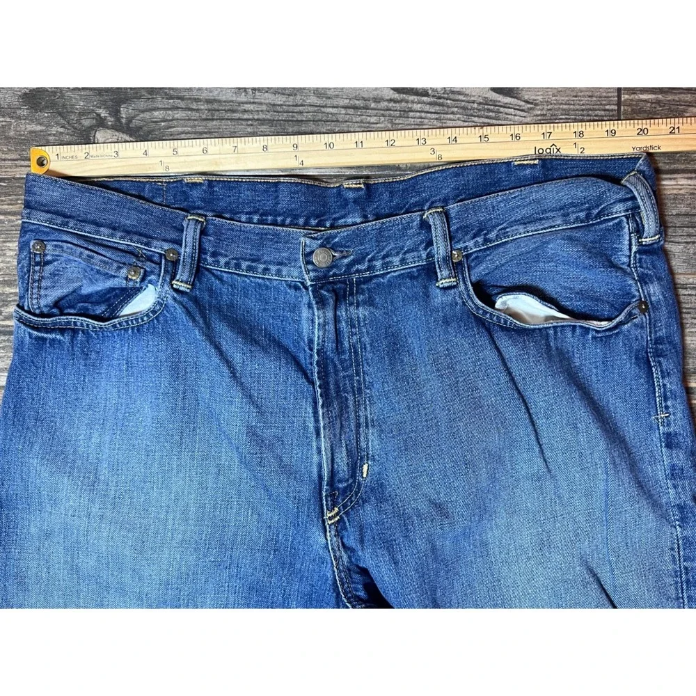 Vintage Polo Ralph Lauren Mens Classic‎ Straight Leg Blue Denim Jeans 40x32 Y2K