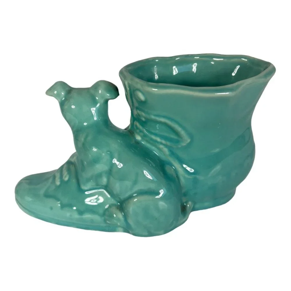 Vintage Shawnee Pottery Dog‎ & Shoe Planter
