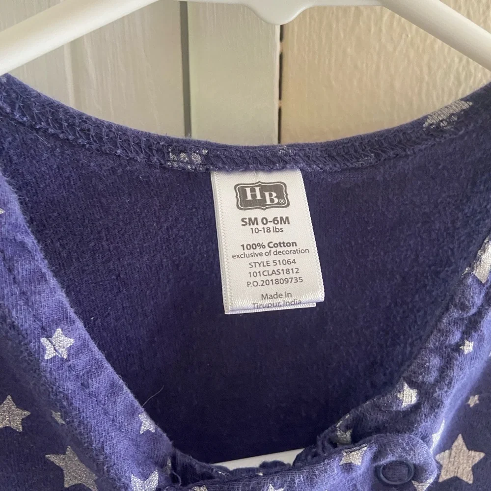 Hudson Baby sleeper sack Dark blue‎ stars Small 0-6months