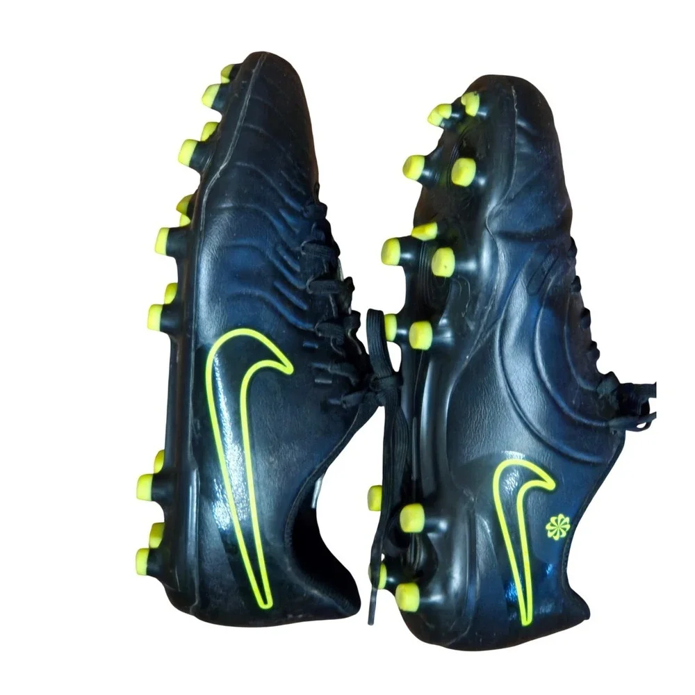 Nike Tiempo Legend Black‎ Volt Soccer Cleats FG Youth Cleats