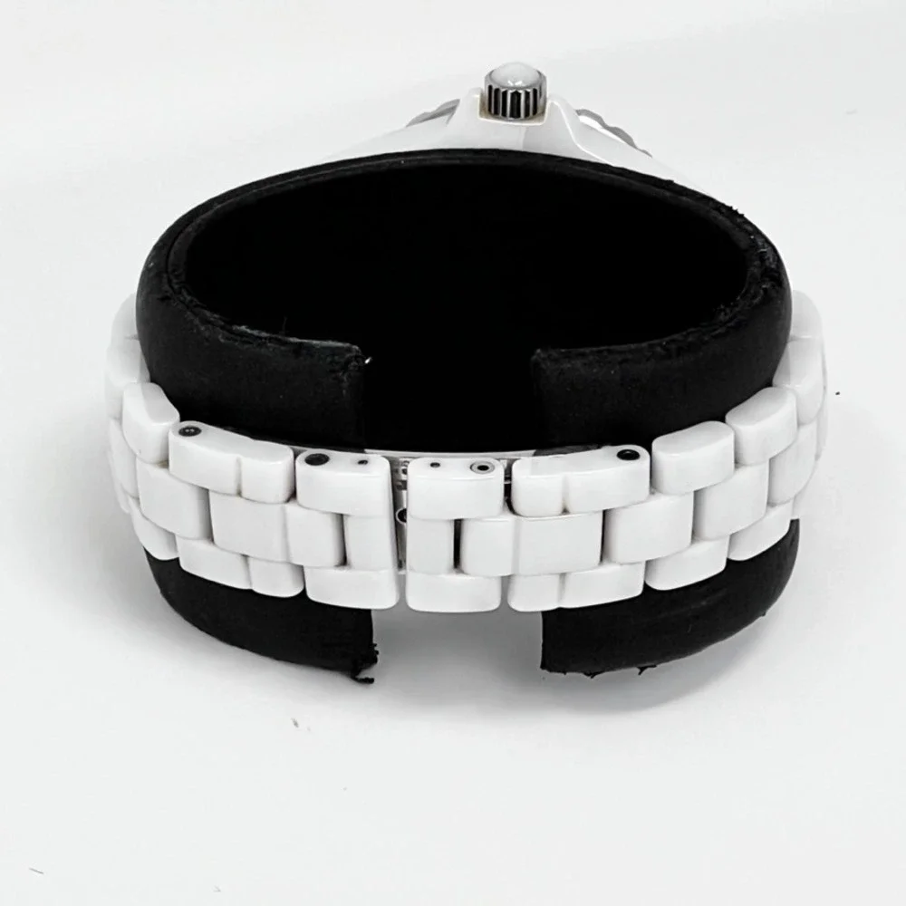 Chanel J12 White Ceramic Diamond Bezel Watch Swiss Made‎ H0968 H0967