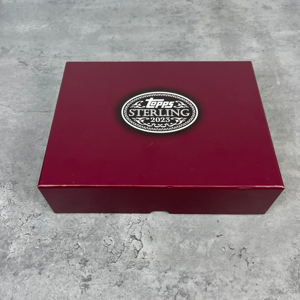 Topps Sterling 2023 Baseball Card Box Burgundy Collectible Empty Display Case‎