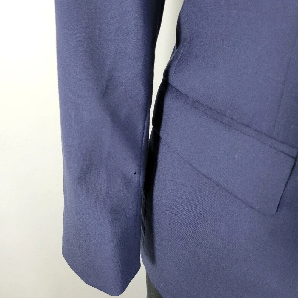 Lauren Ralph Lauren Men's Sport Coat Blazer Navy Blue Stretch Wool‎ Size 40S