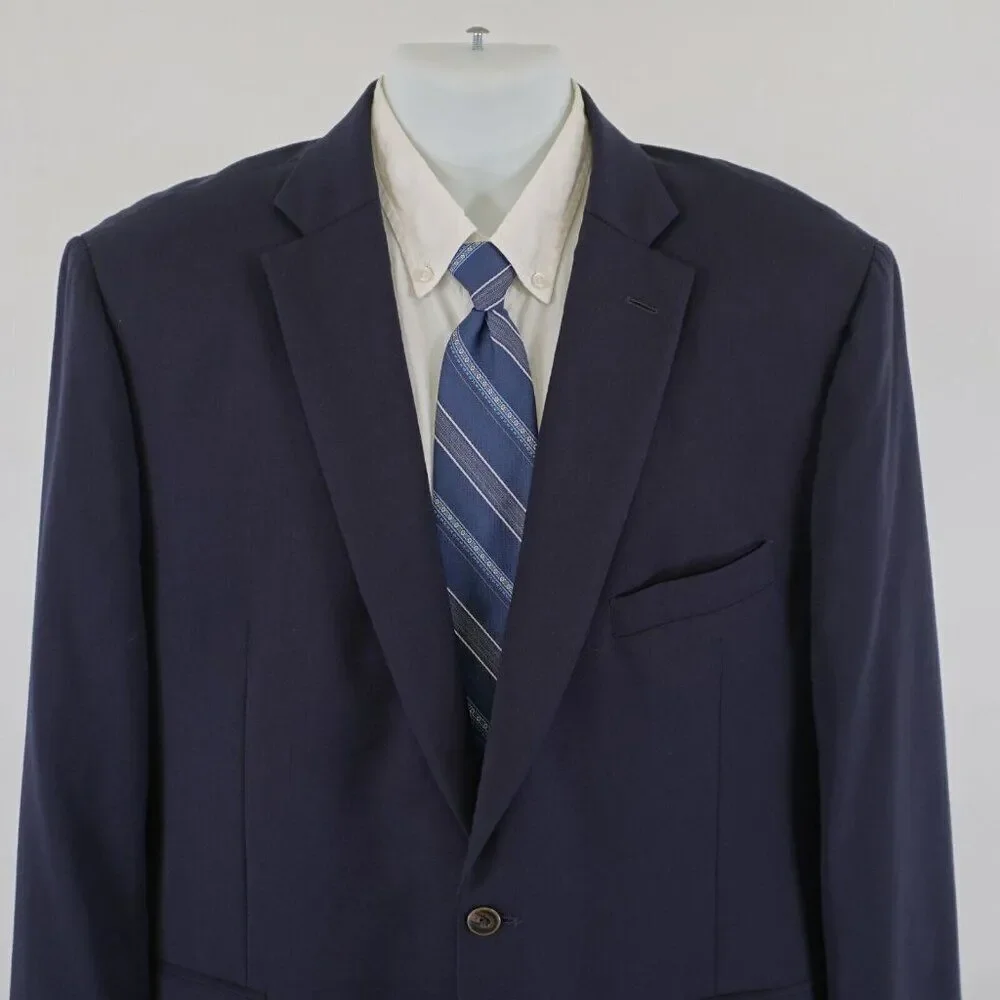 Joseph & Feiss Gold Classic Fit Blue Wool Blazer 46R 2 Button‎ Tagged 48R