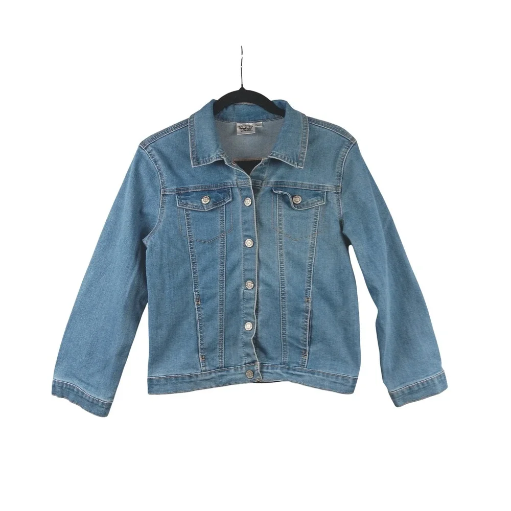 Looney Tunes Tweety Bird Denim Jacket XL 14/16 Kids Blue Graphic‎ Jean Coat