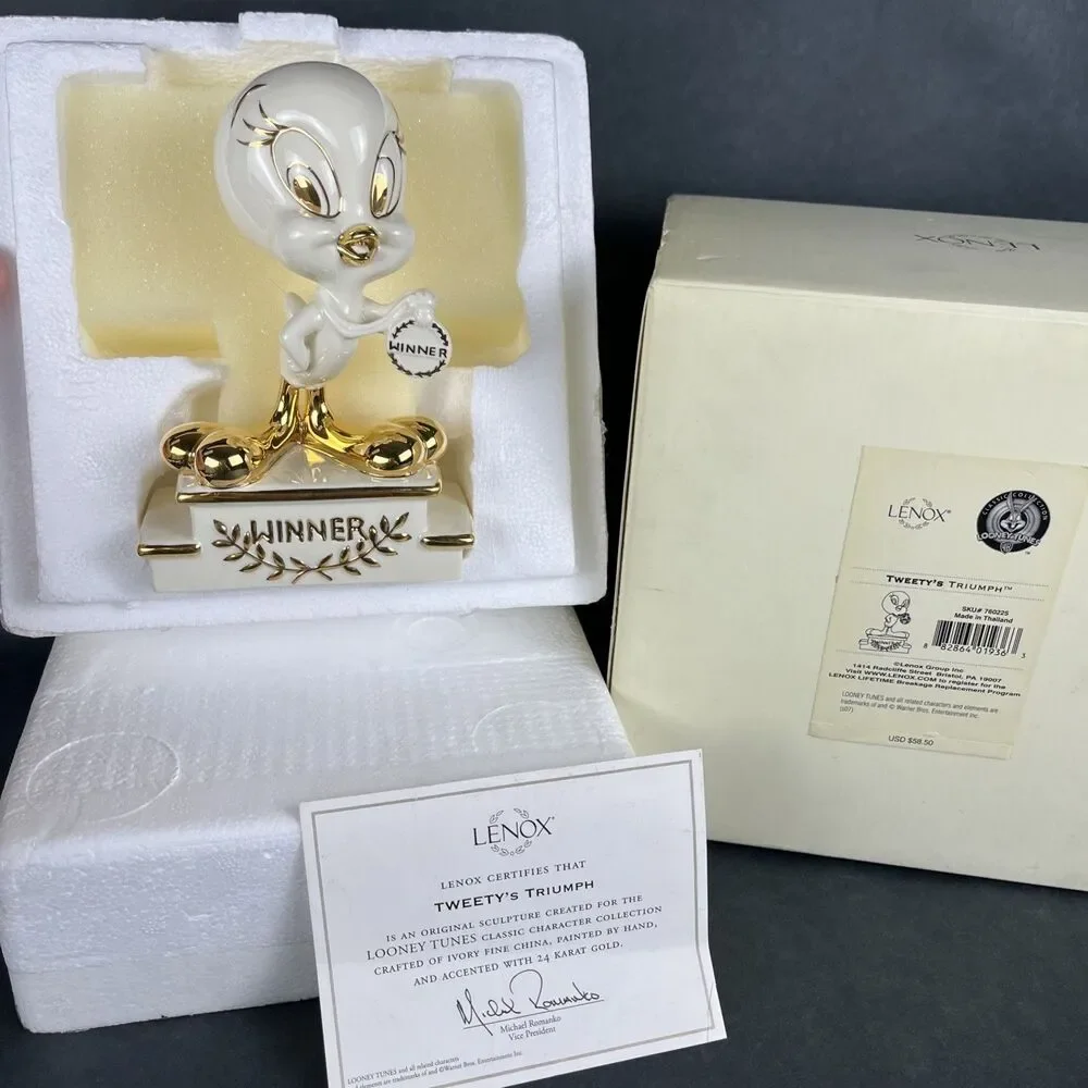 Lenox TWEETY TWEETY'S Triumph 760225 Winner‎ Figurine 24K w/ Box & COA