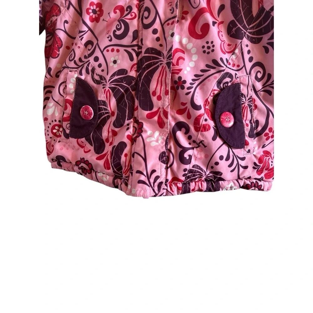 Gagou Tagou Girl's Whimsical‎ Hooded Toddler Winter Coat 2T Pink Purple Nature