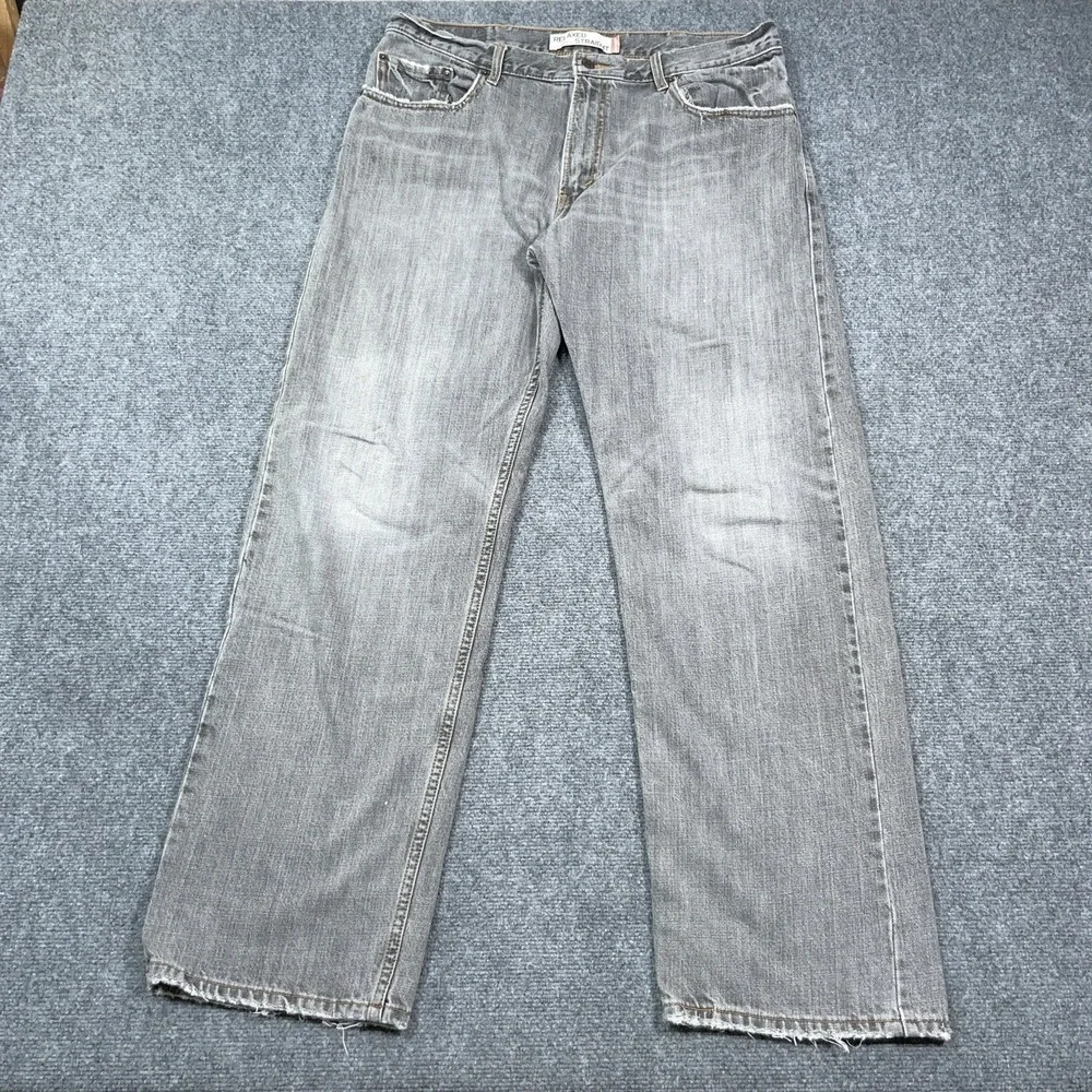 Levis‎ 559 Relaxed Straight Jeans Mens 38x34 Black Y2K Tag Faded Baggy Skater