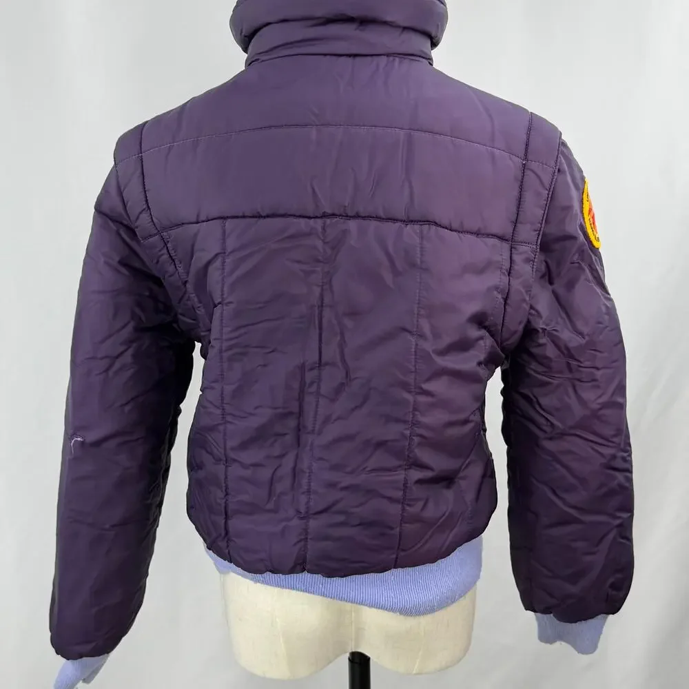 Vintage Levi's USHGA Hang‎ Gliding Puffer Jacket USA Plum Blue Youth 12