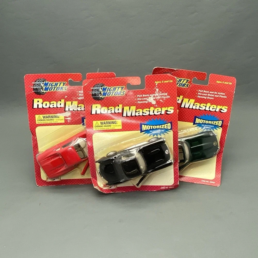 Maisto Mighty Motors Road Masters Motorized Pull‎ Back Diecast Car Lot of 3
