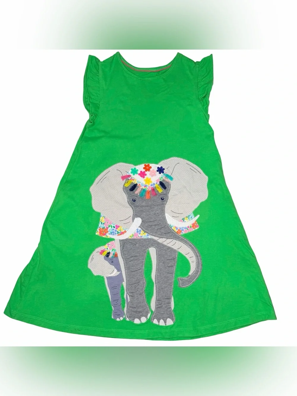 Mini‎ Boden Elephant Appliqué Dress
