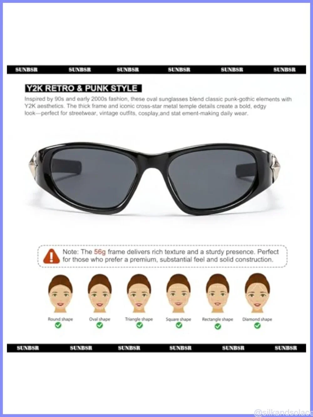 Y2K Star Wrap Around Sunglasses UV400 Full Frame Narrow Fit Rave Festival