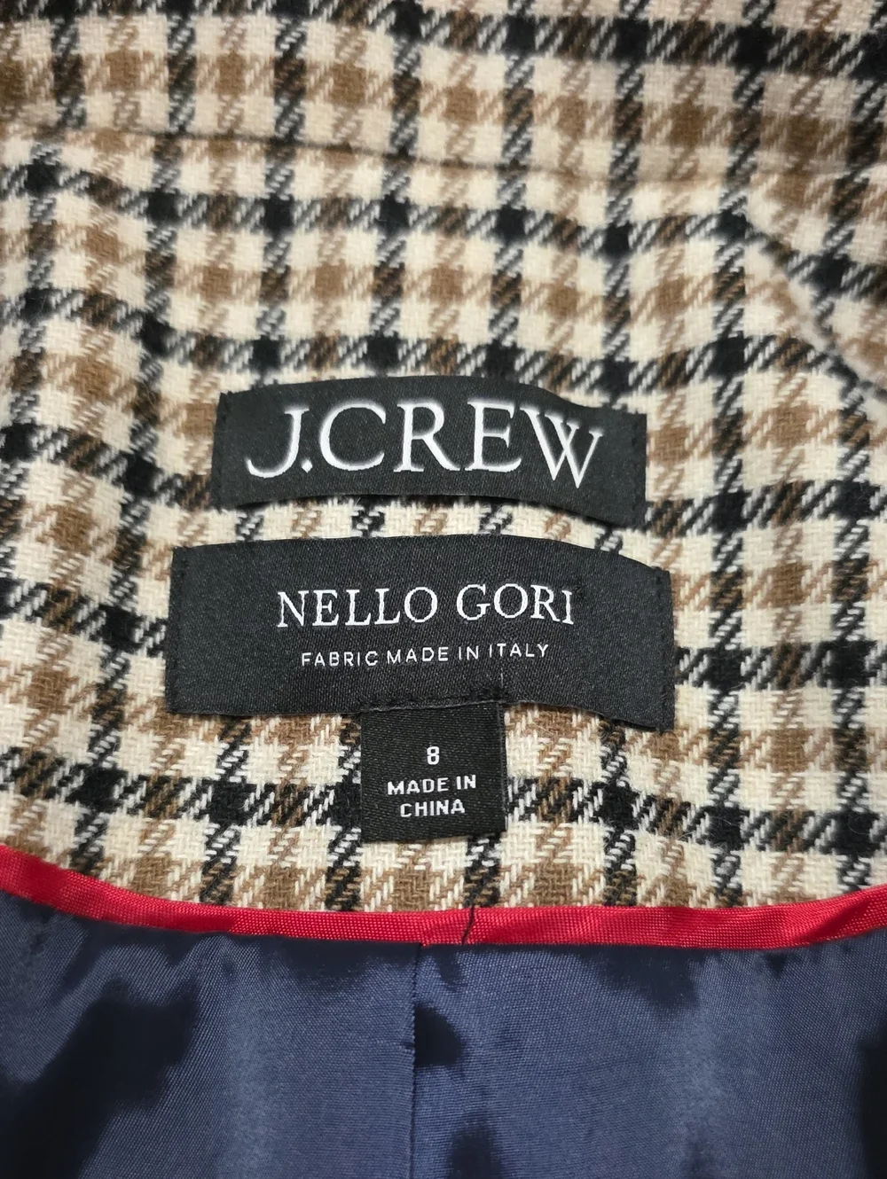 J. Crew peak lapel