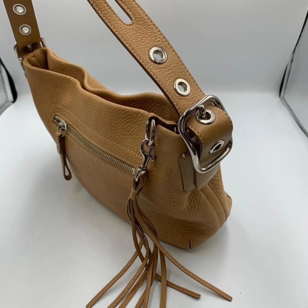 Coach Legacy‎ Handbag Womens Brown Pebbled Leather Adjustable Strap Shoulder Bag