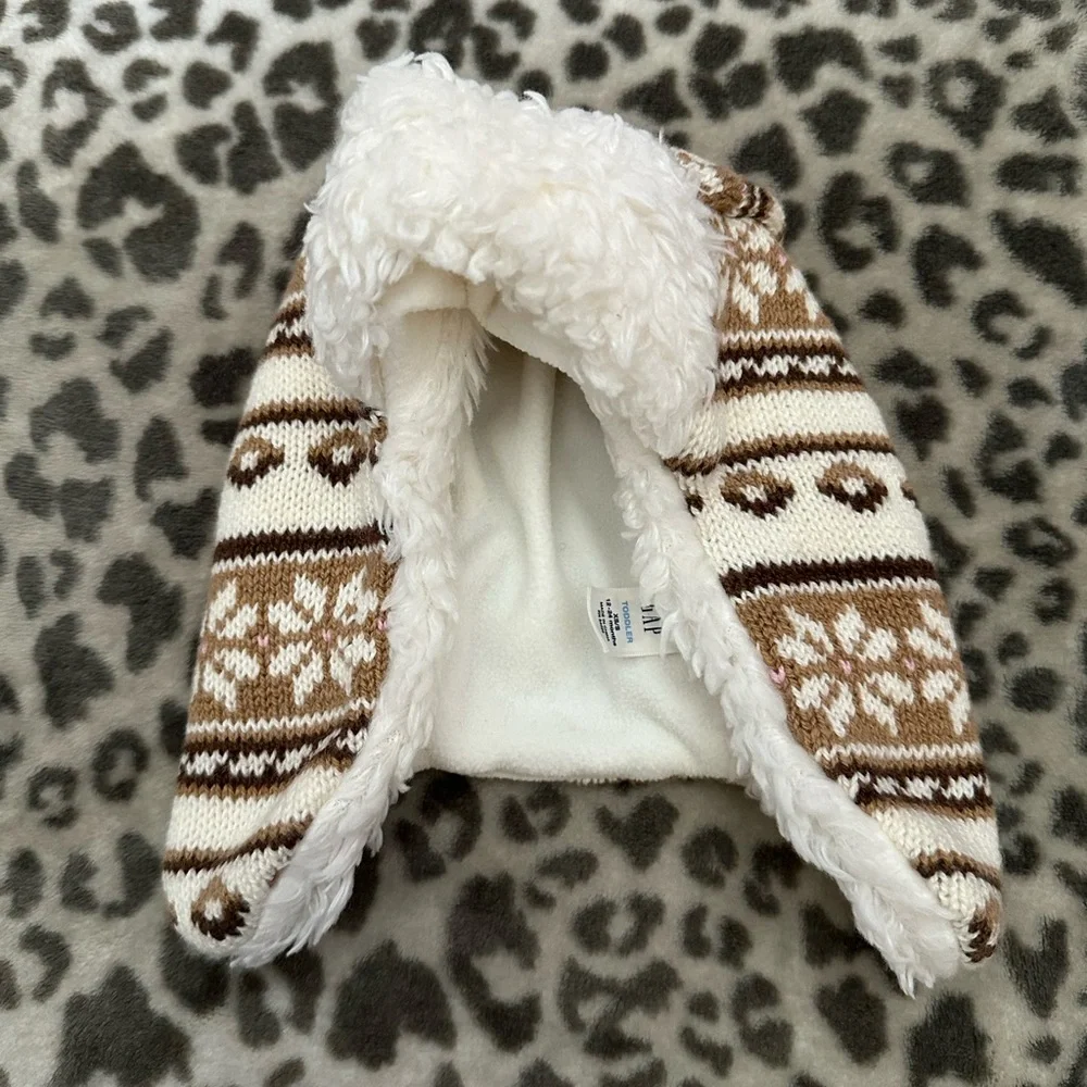 babyGap Wool & Fleece Trapper Hat in Tan Size Toddler XS S 12-24 months