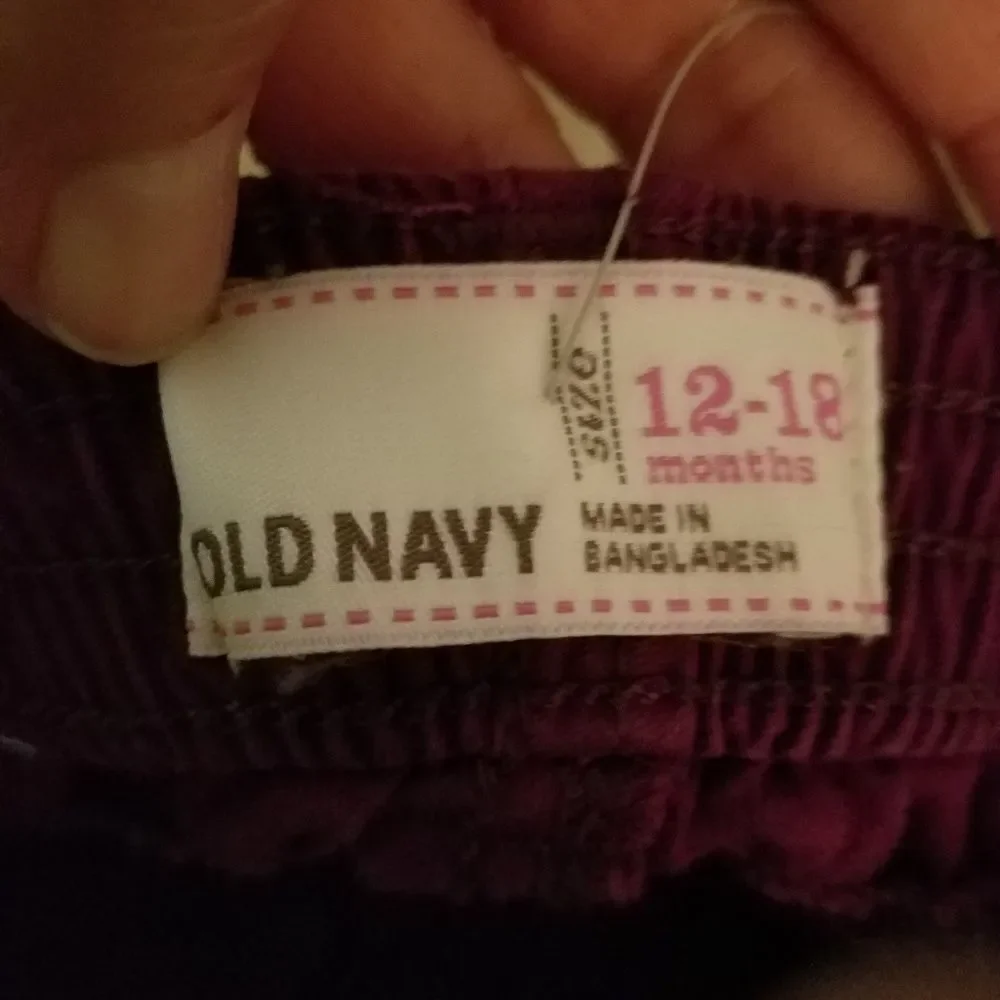 Old Navy Purple Pants Baby Toddler Size 12-18 Months Comfortable Cotton