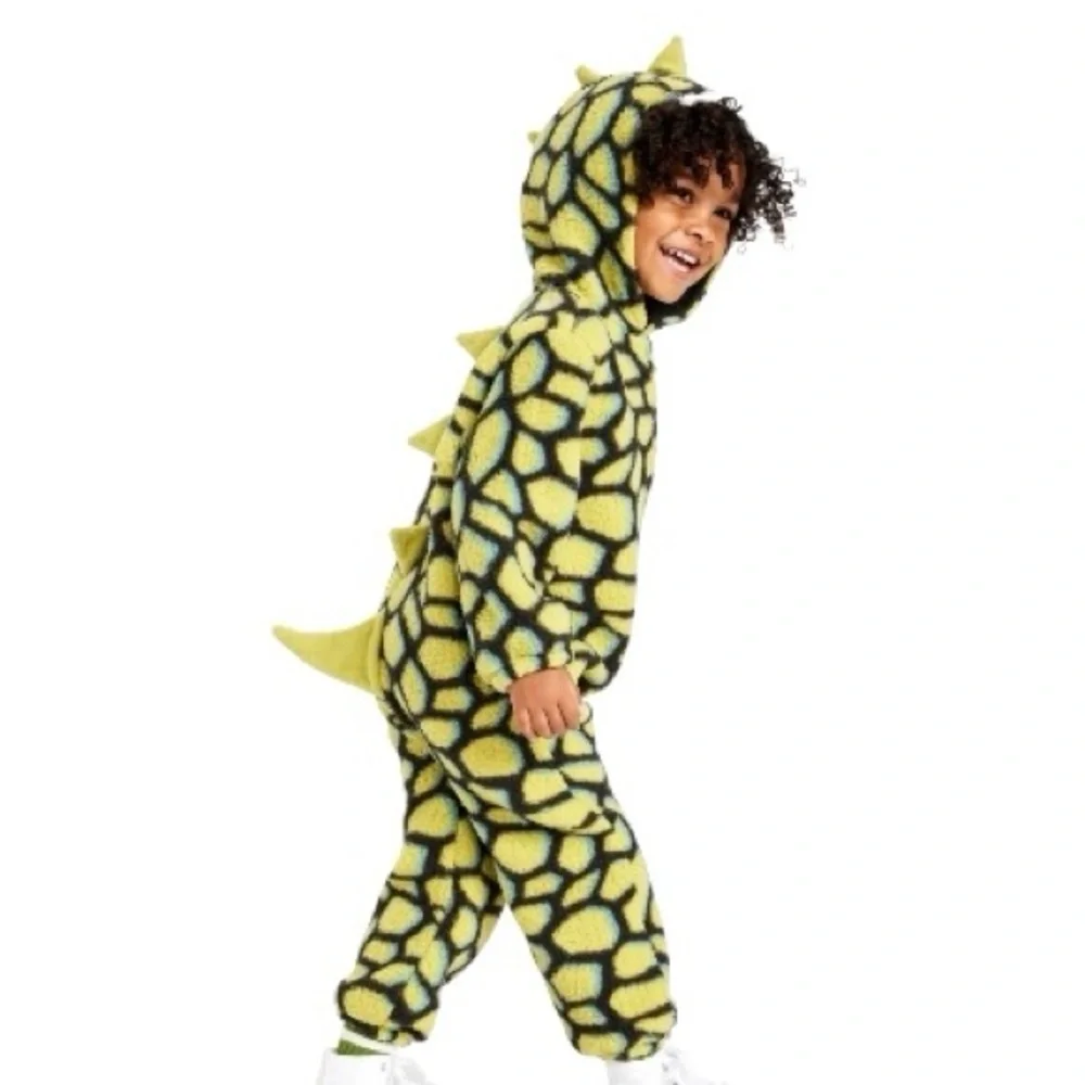 Dino One Piece Sherpa Costume Unisex Hooded Dinosaur
