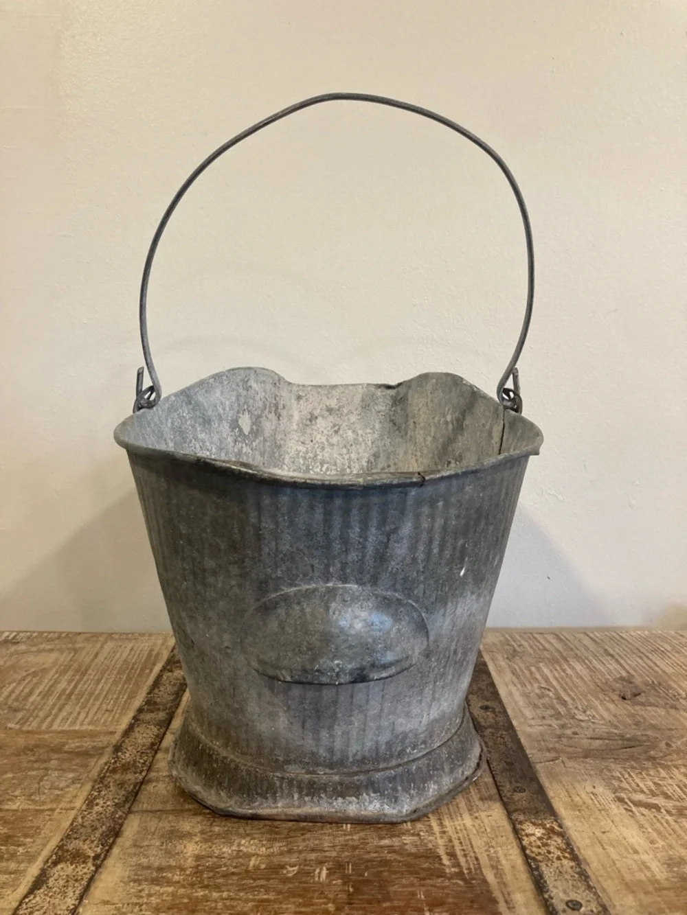 Vintage galvanized metal