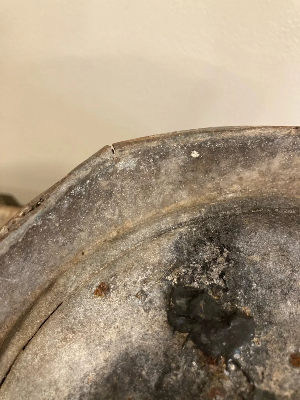 Vintage galvanized metal
