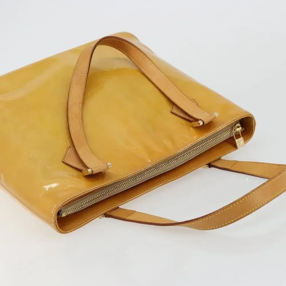 Louis Vuitton Monogram Vernis Houston Handbag Beige