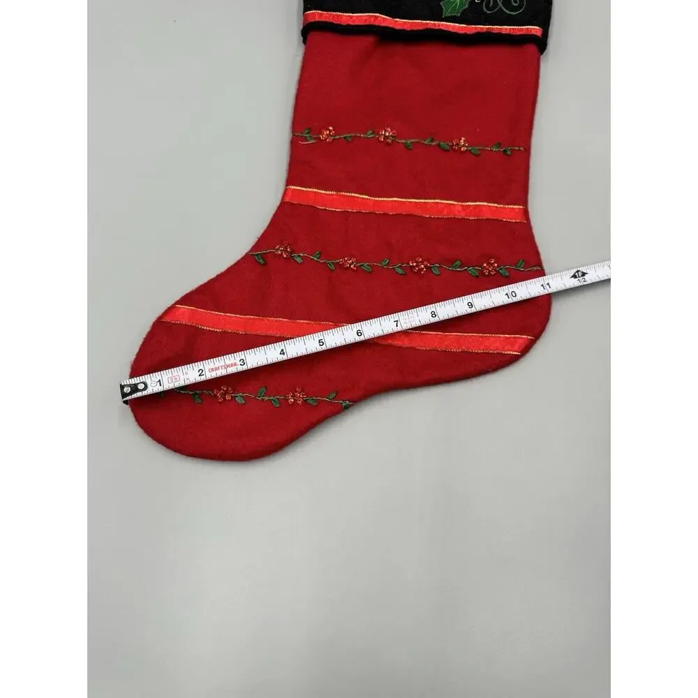 Simply Felt DEMDACO Beautiful‎ Christmas Stocking Woodsong Designs 2004