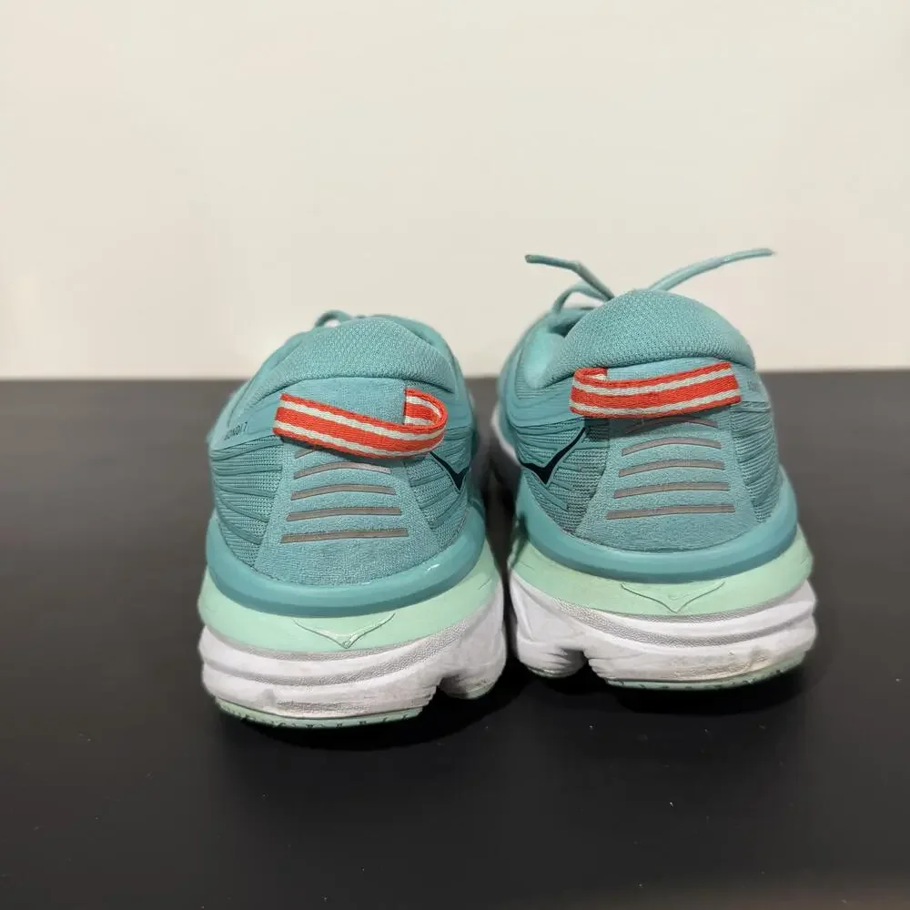 Hoka One One Bondi 7 Shoes Womens Size 8.5 Teal Running Max Cushion Road