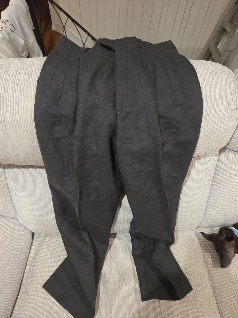 Baxter Men's Gray Pleated Dress Pants 30W Regular Fit Straight Leg Pockets