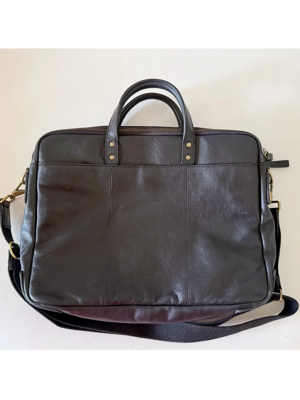 Fossil black leather