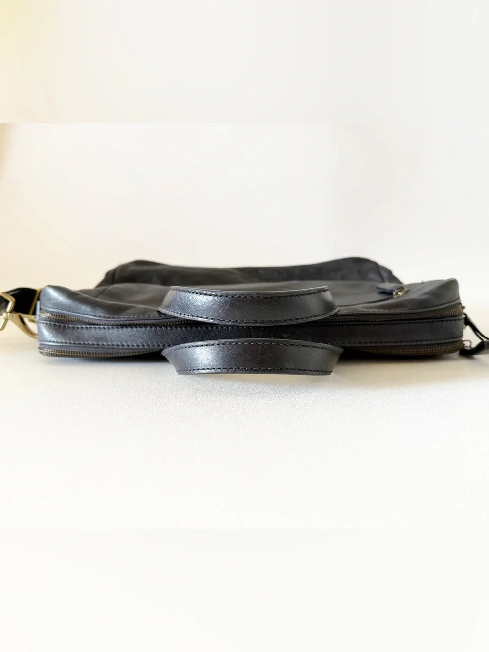 Fossil black leather