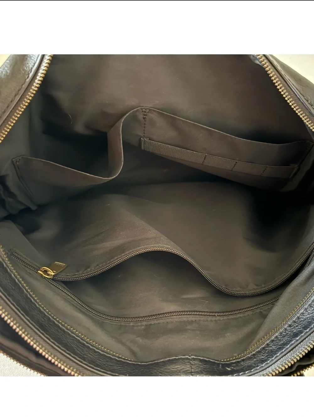 Fossil black leather