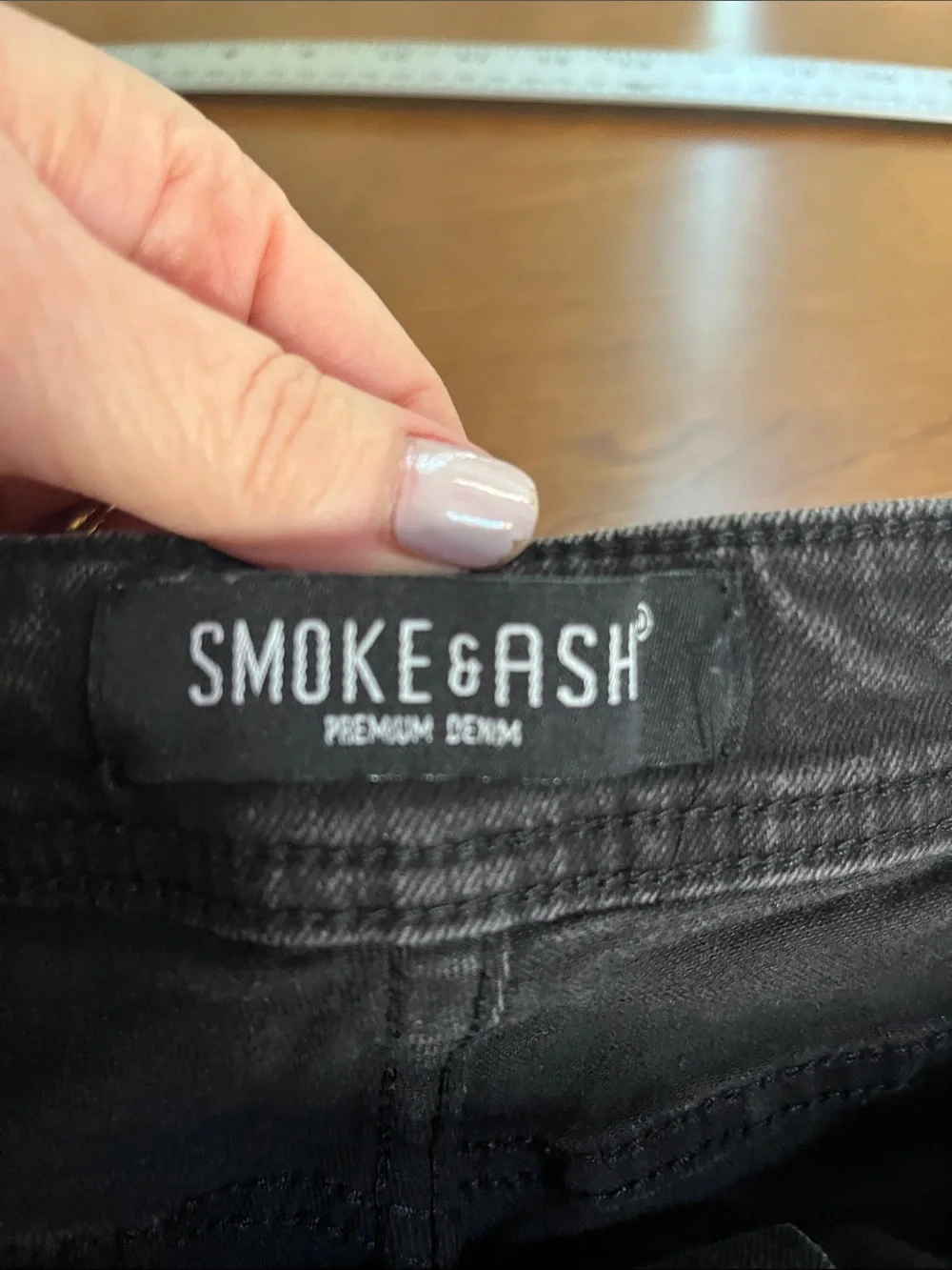 Smoke & ash black denim