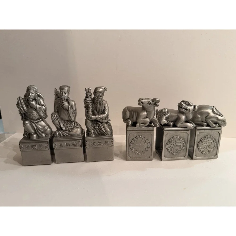 Tumasek Solid Pewter –‎ Eight Immortals & Auspicious Animals (Set of 6)