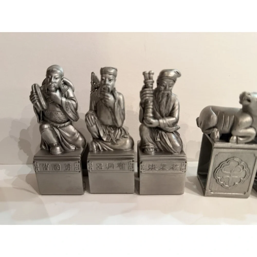 Tumasek Solid Pewter –‎ Eight Immortals & Auspicious Animals (Set of 6)